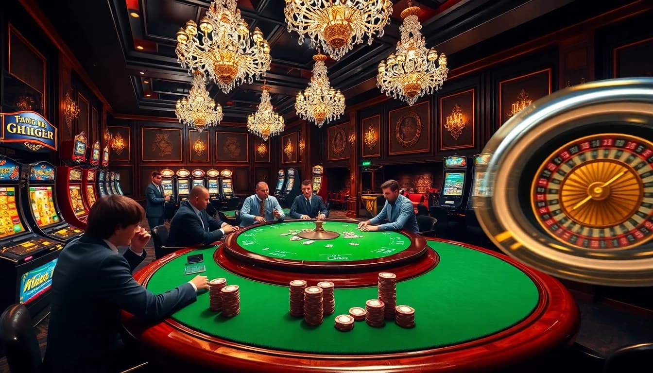 Players immerse in high-stakes gaming at a luxurious casino featuring 788t elements throughout.