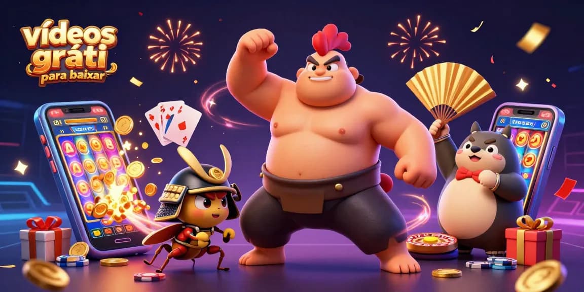 Experience thrilling vídeos grátis para baixar with an exciting 3D casino illustration showcasing dynamic gaming action.