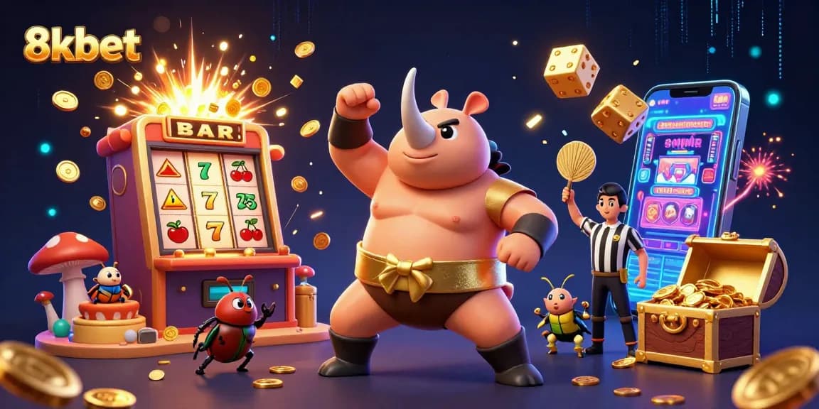 Experience the vibrant 8xbet gaming world with thrilling characters and dynamic casino elements!
