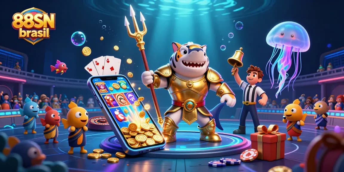 Play thrilling games at 88SN brasil with vibrant slot symbols and exciting casino elements.