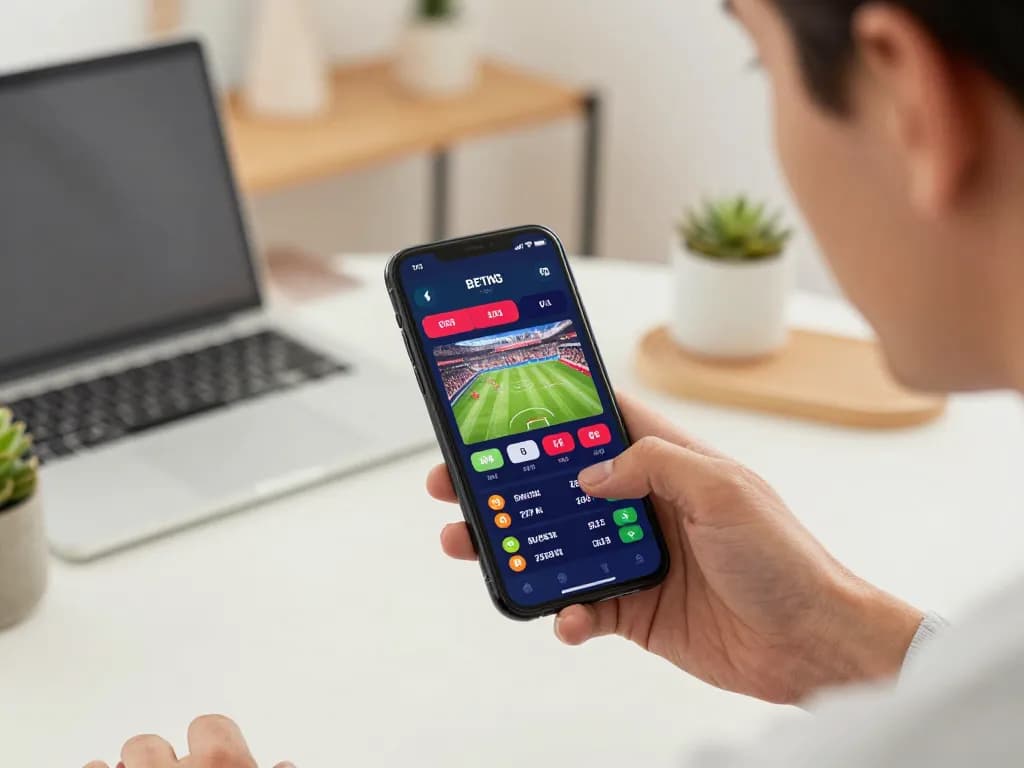 Betting action at home with 688v, showing mobile sports betting interface and game analytics