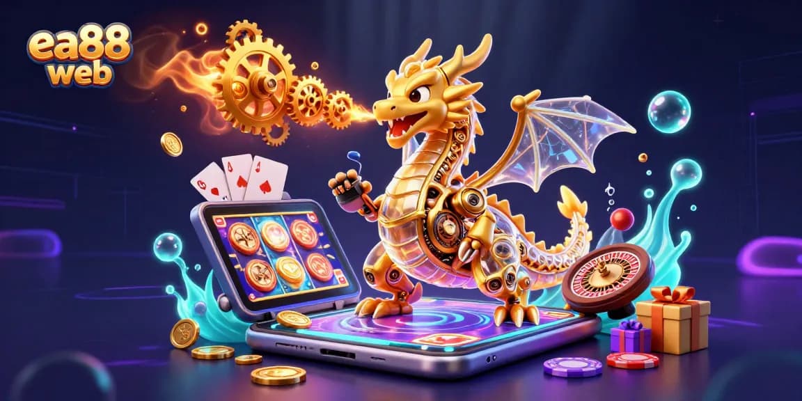 Experience the magic of ea88 web with a golden dragon and thrilling casino games.