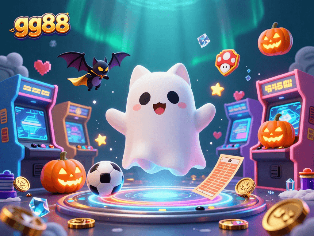 Bet on gg88 with ghost cat and bat in an exciting sports betting scene