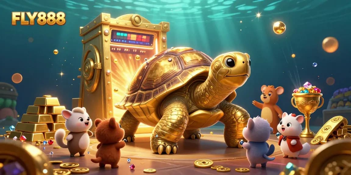 FLY888 offers vibrant gambling adventures with colossal golden tortoise and exciting gameplay elements.