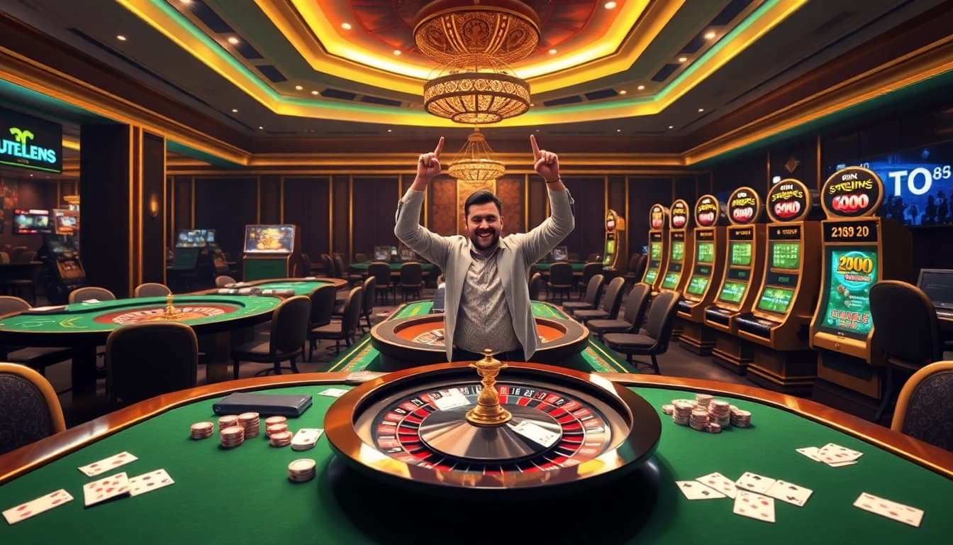Celebrate success at uu88 with vibrant casino games, chips, and a thrilling atmosphere.