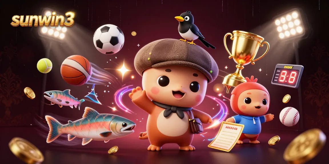Engage with sunwin3 in a vibrant 3D casino scene filled with energy and excitement.