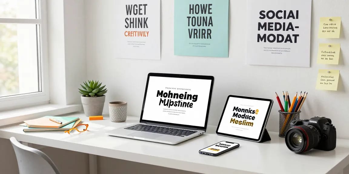 Exibição de letras diferentes em um ambiente criativo e colorido.