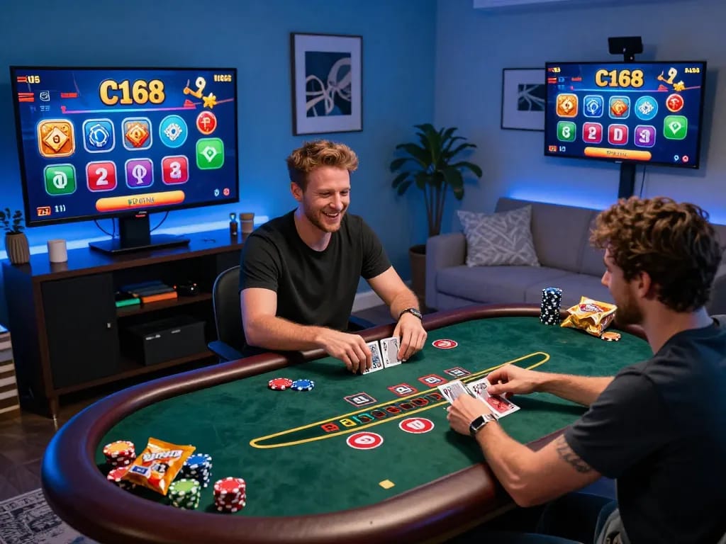 Engaging in C168's live dealer blackjack with dynamic gameplay and vibrant colors.