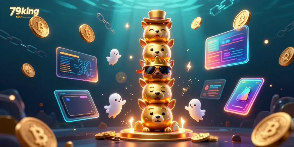 Experience the thrill of 79king com with vibrant animated casino elements and golden totem illustrations.