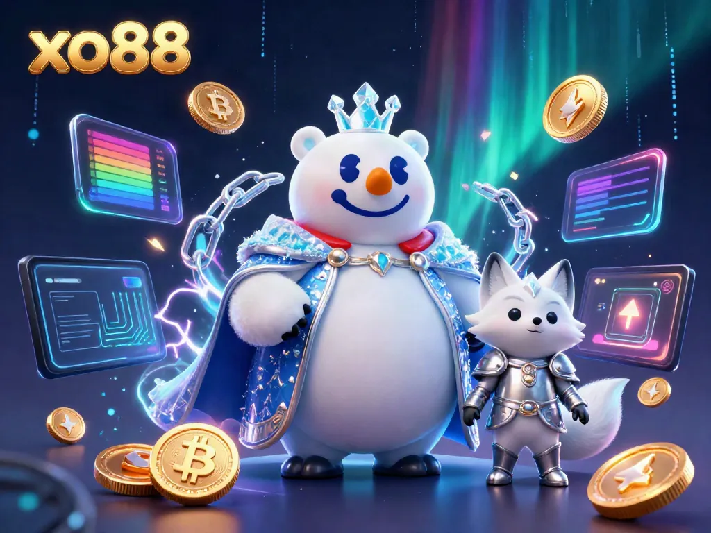 Stake your luck at xo88 with a vibrant 3D illustration showcasing the excitement of casino gaming.