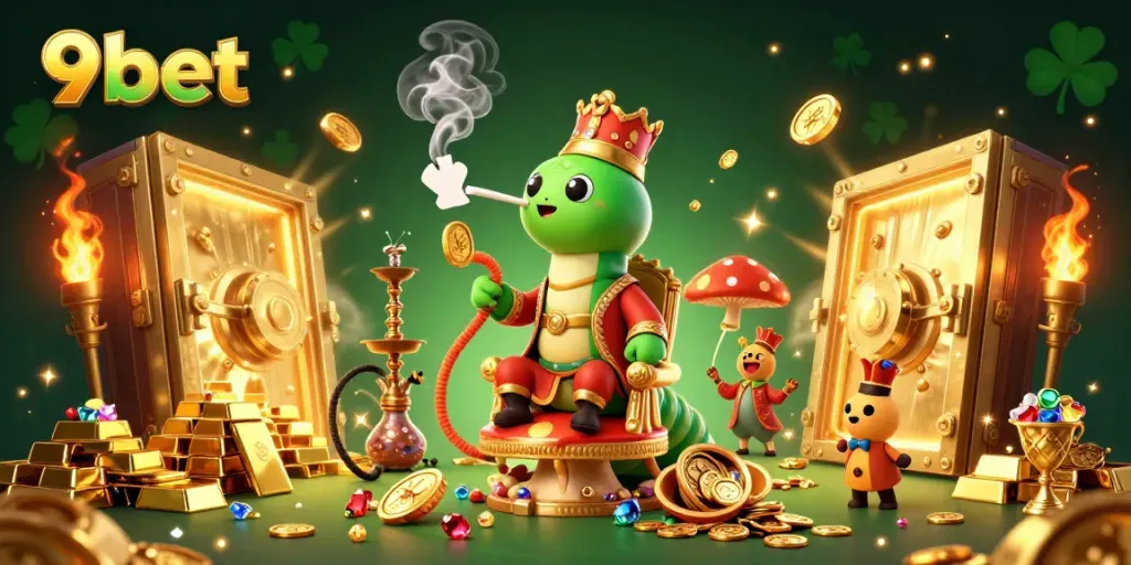 Experience thrilling gaming at 9bet with dynamic casino elements in a vibrant scene.
