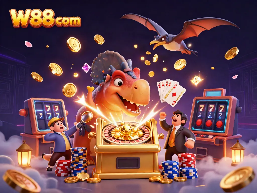 Catch golden coins and jackpots at W88 com with thrilling 3D characters and casino elements.
