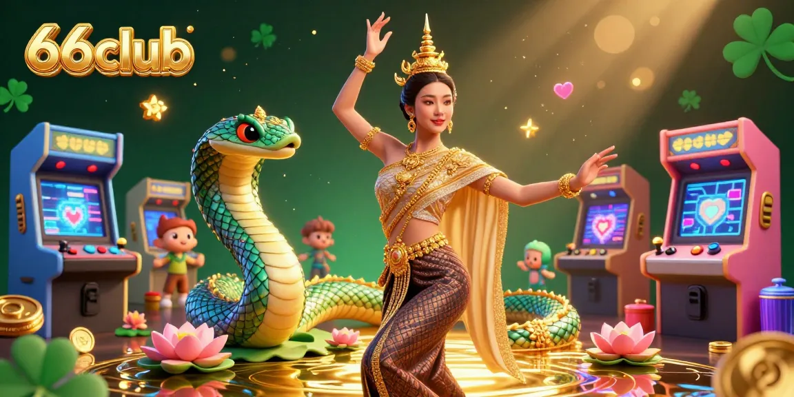 Experience exciting wins at 66club with a colorful casino scene featuring traditional elements and gaming action.
