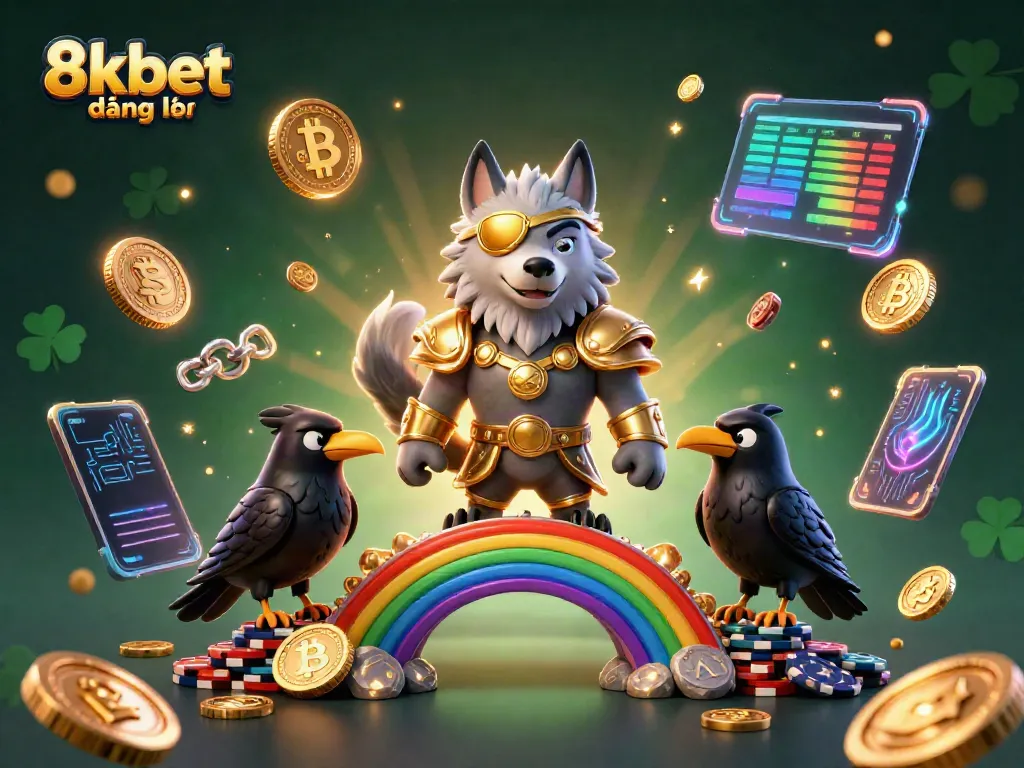 Engage with thrilling 8kbet đăng nhập as Odin and his ravens protect a vibrant casino world filled with crypto elements.