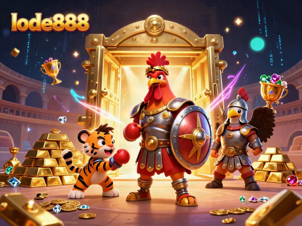 Engage with lode888 and experience thrilling 3D casino action in a vibrant colosseum scene.
