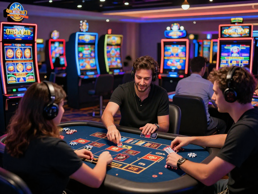 Experience the excitement of online gaming at https://vin88-casino.games/ featuring diverse players and vivid casino visuals.