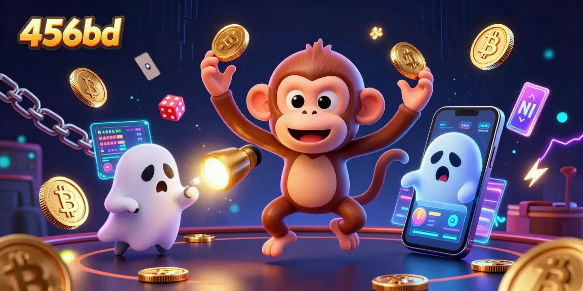 Experience thrilling gameplay with 456bd, featuring a playful poltergeist monkey in a haunted casino.